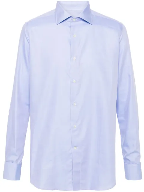 Canali jacquard shirt Blue NCL7018