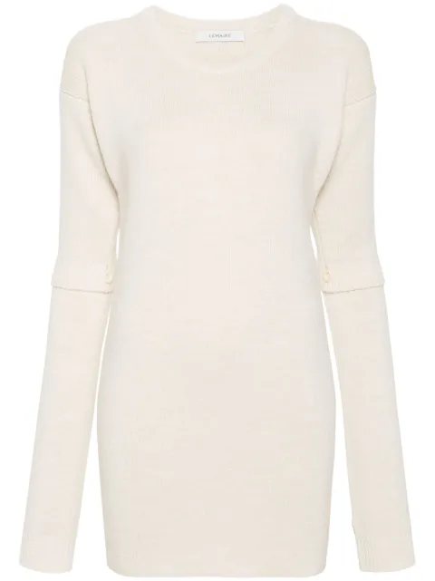 LEMAIRE detachable-sleeve dress Neutrals DR1088LK1028
