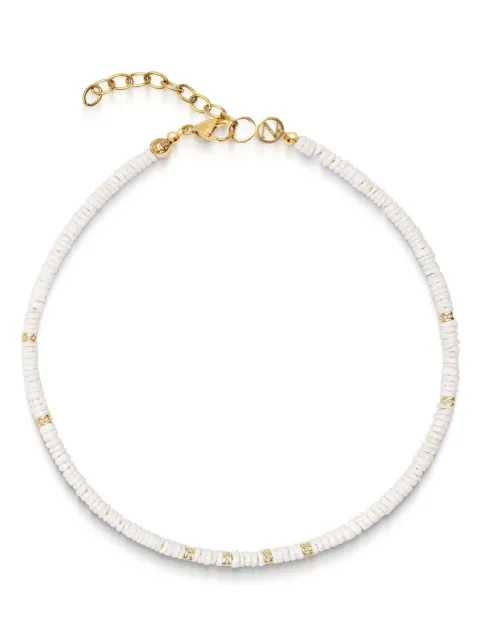 Nialaya Jewelry beaded choker necklace White WNECK269