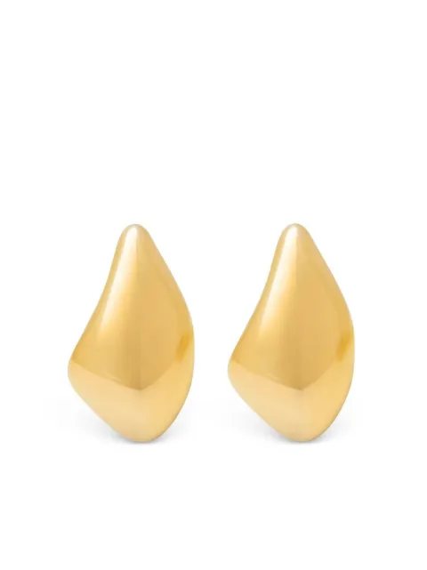 Nialaya Jewelry domed-design post-back earrings Gold WEAR042
