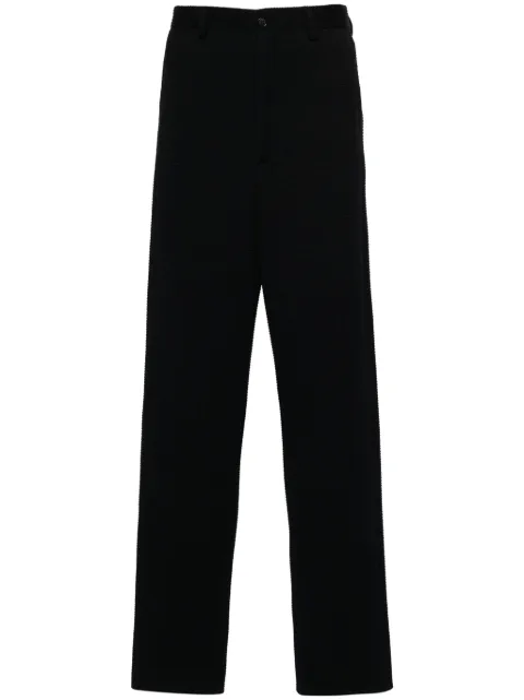 Giorgio Armani textured tapered trousers Blue GM000121TE11814