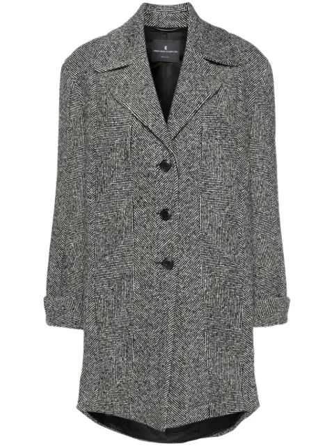 Ermanno Scervino herringbone-pattern coat Black D456D344BWV