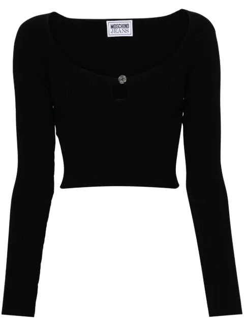 MOSCHINO JEANS ribbed-knit top Blue 242K1A09158205
