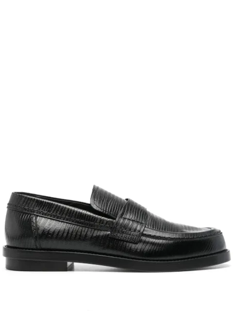 Alexander McQueen lizard-skin effect loafers Black 794476WIFS0