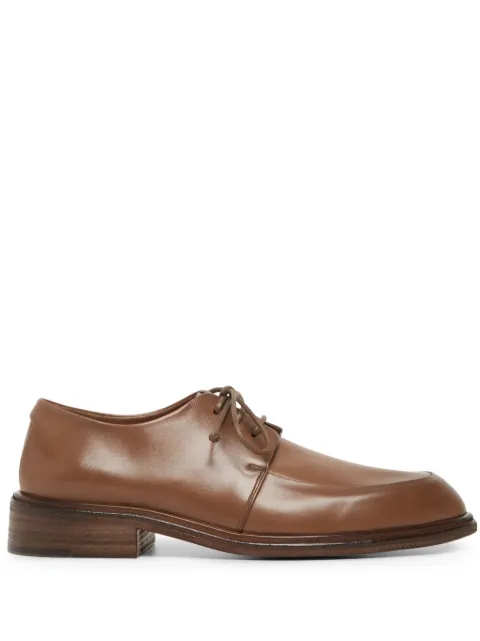 Marsèll Altopiano almond-toe leather Derby shoes Brown MW8280078