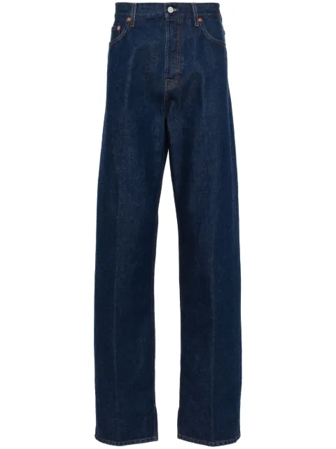 Gucci logo-patch straight jeans Blue 796543XDCYY