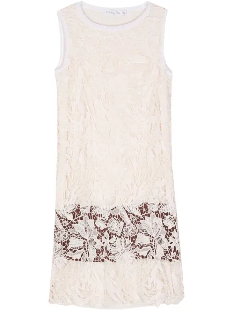 Christian Dior Pre-Owned 2010s laced mini dress White DIO780PF
