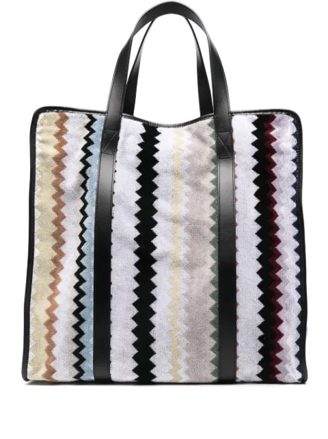 Missoni zigzag-woven tote bag Grey 1C3OG00034