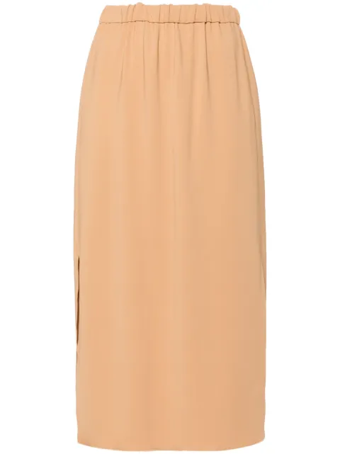 Forte Forte elasticated-waistband midi skirt Neutrals 12840MYSKIRT