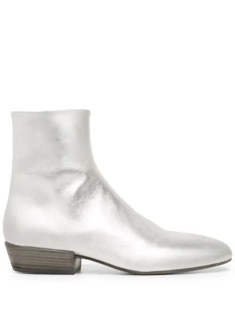 Marsèll Granblocco metaliic-leather ankle boots Silver MM4716082