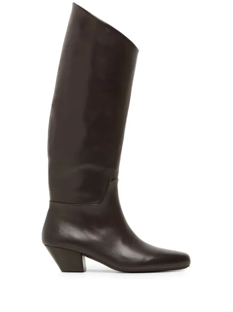 Marsèll Goccio knee-length leather boots Brown MW8341093
