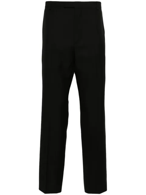 Gucci logo-embroidered twill tailored trousers Black 791156ZAMII