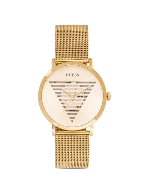 GUESS USA triangle-motif 44mm watch Gold GW0502G1