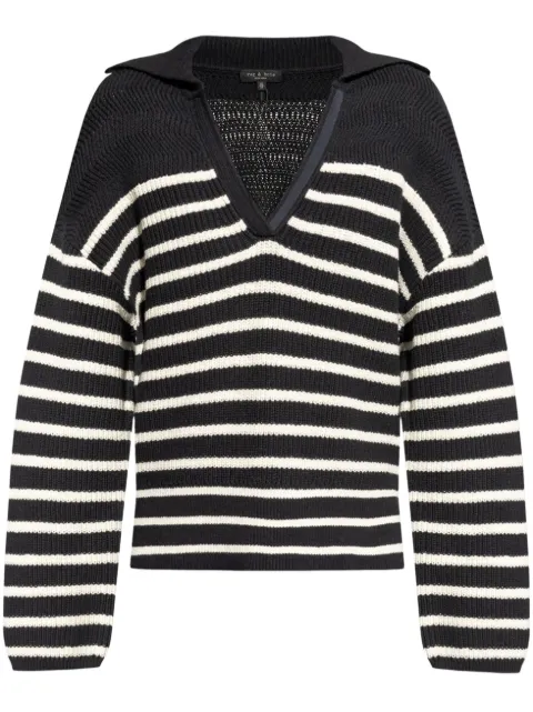 rag & bone Jen polo sweater Black WAS24P028SD28
