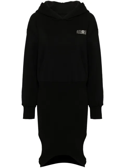 MM6 Maison Margiela numbers-print hooded jersey dress Black S52GU0229S25624