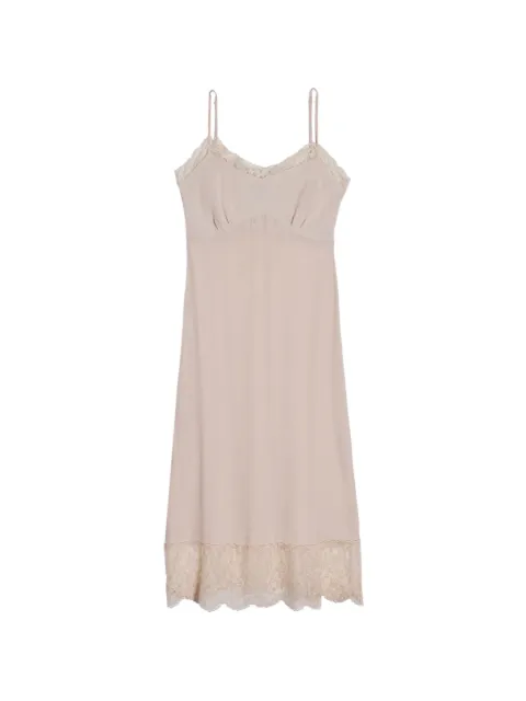 Simone Rocha lace-trim slip dress Neutrals 72100514NUDE
