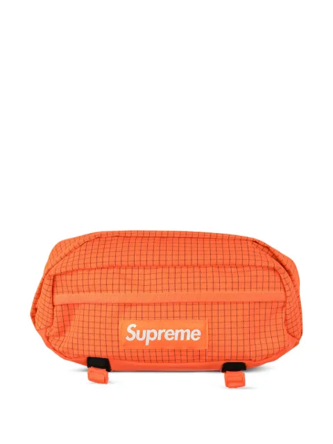 Supreme box-logo ripstop waist bag Orange SU406