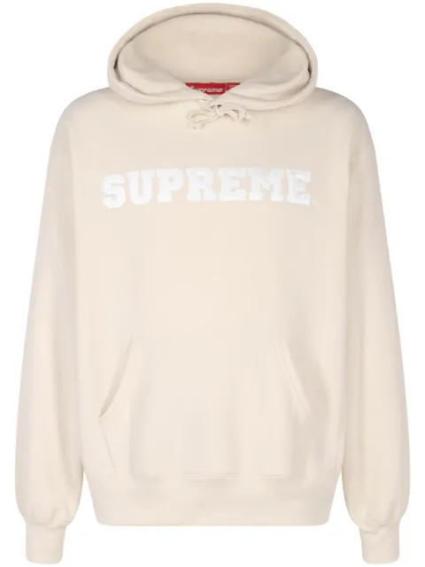 Supreme logo-appliquéd hoodie Neutrals SU393