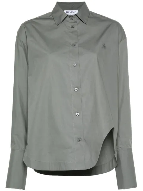 The Attico Eliza logo-embroidered shirt Grey 247WCH14C052