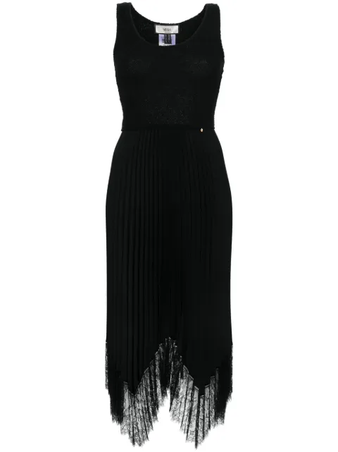 NISSA pleated-skirt midi dress Black RC15041