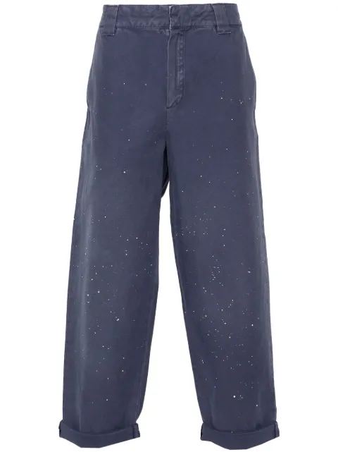 Golden Goose straight-leg cotton chinos Blue GMP01190P001683