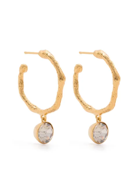 Forte Forte crystal-pendant hoop earrings Gold 12974MYJEWEL