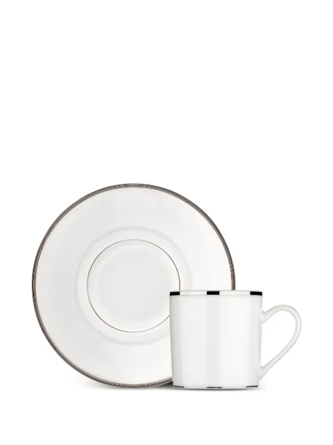 Christofle Porcelain Demitasse Cup and Saucer White 3570667064259