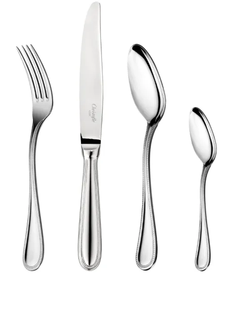 Christofle Perles 48-piece flatware set (12-person setting) Silver 3570660464254