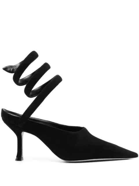 René Caovilla 75mm suede pumps Black C12179080C001
