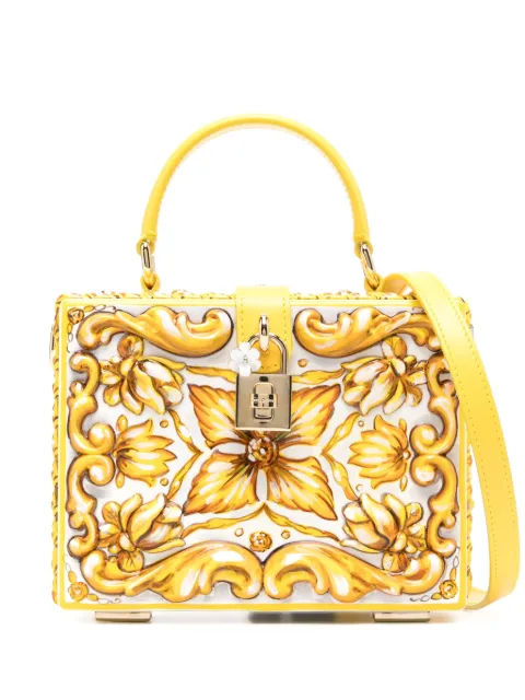 Dolce & Gabbana Dolce Box majolica tote bag Yellow BB5970AT878