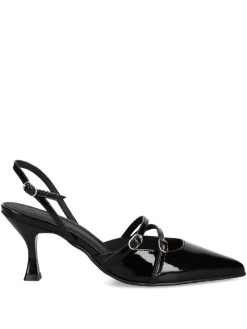 ALOHAS 75mm patent-leather slingback pumps Black S100441