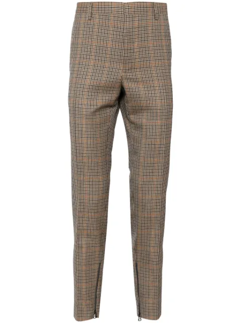 Lanvin checked tapered trousers Brown TR04034732