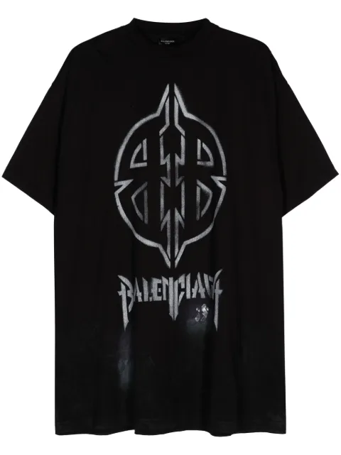 Balenciaga Metal BB Stencil cotton T-shirt Black 787349TQVT1