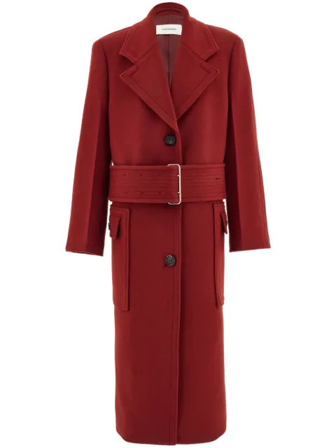 Ferragamo belted coat Red 777632