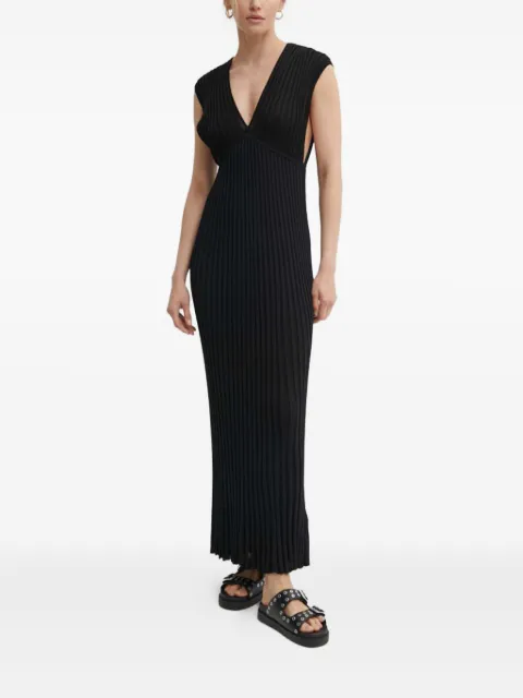 Gestuz PhilanaGZ V-neck midi dress Black 10909076
