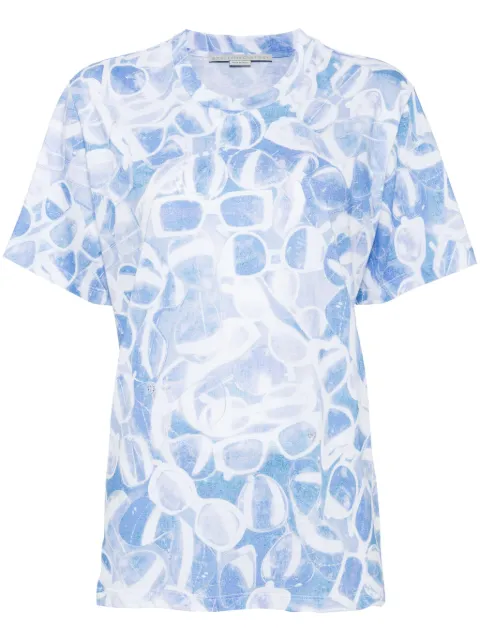 Stella McCartney Sunglasses-print T-shirt Blue 6J01583SPZ34
