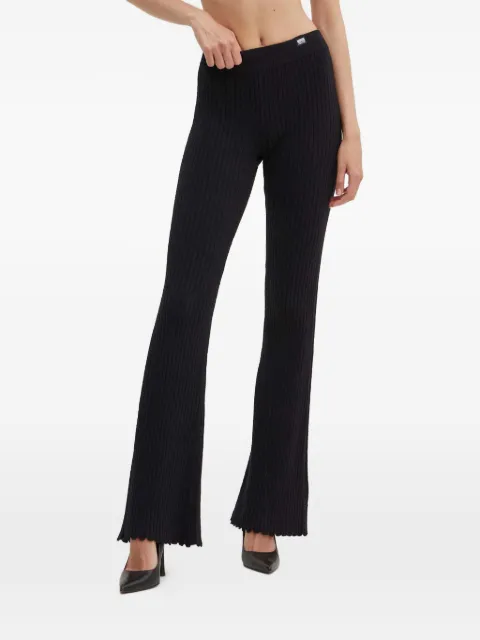 MOSCHINO JEANS ribbed scalloped leggings Black A03833707
