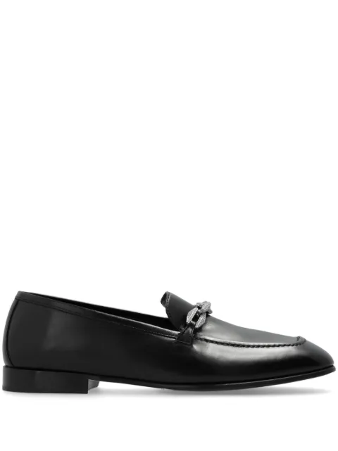 Jimmy Choo Tilda leather loafers Black DIAMONDTILDALOAFERBZX
