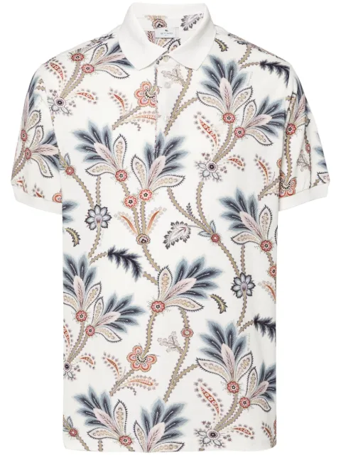 ETRO floral paisley polo shirt Neutrals MRMD0004AJ222