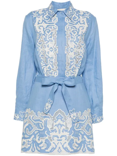 ALEMAIS Arion linen minidress Blue 3314D