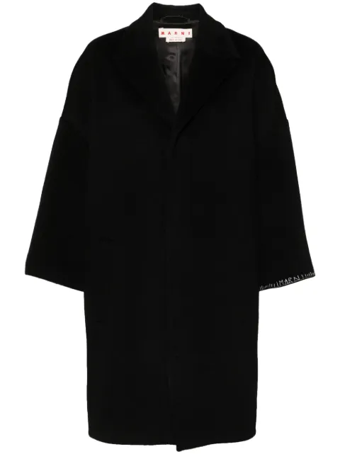 Marni felted midi coat Black CPMA0238SUUTWA22