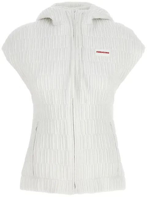 Ferragamo hooded gilet White 771340