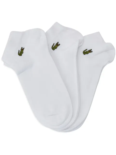 Lacoste logo-embroidered socks (pack of three) White RA2917