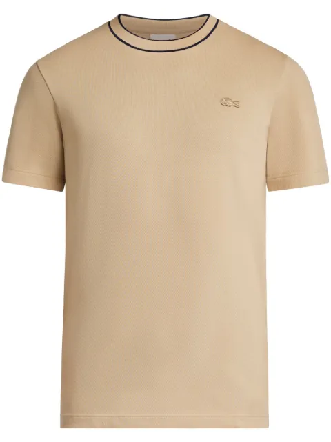 Lacoste logo-patch T-shirt Neutrals TH8174