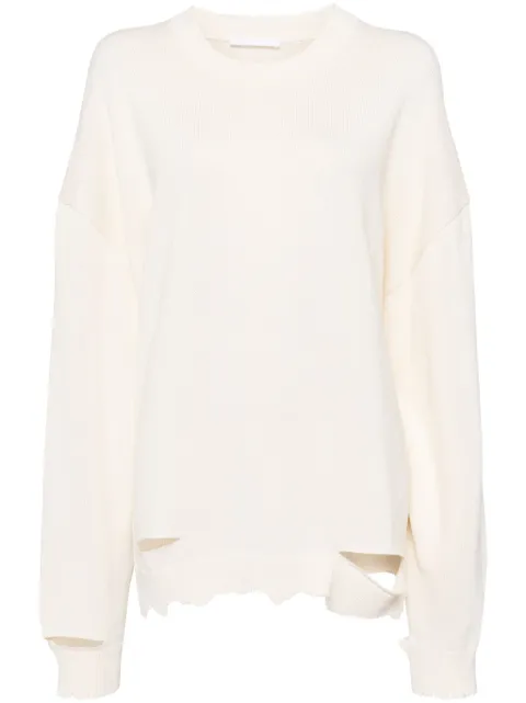 Helmut Lang distressed sweater Neutrals O04HW799