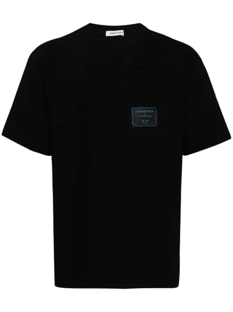 Undercover logo-appliqué cotton T-shirt Black UP2D48092