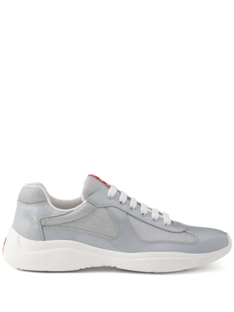 Prada America's Cup logo-patch sneakers Grey 4E3400ASZ