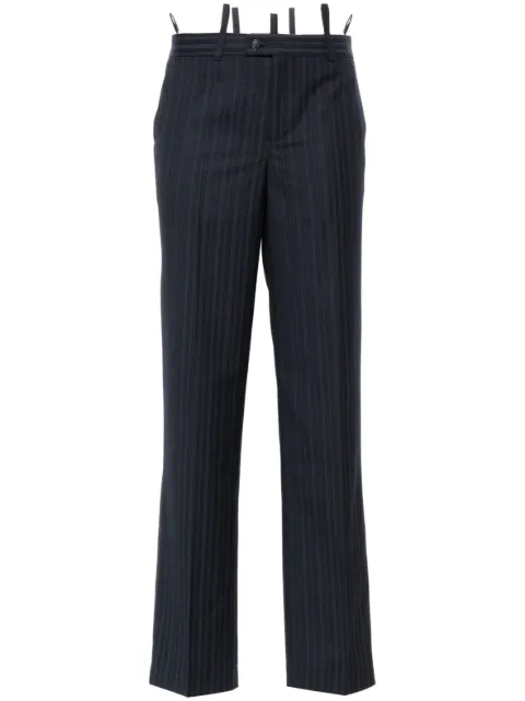 BETTTER pinstriped tailored straight trousers Blue TS00017NV