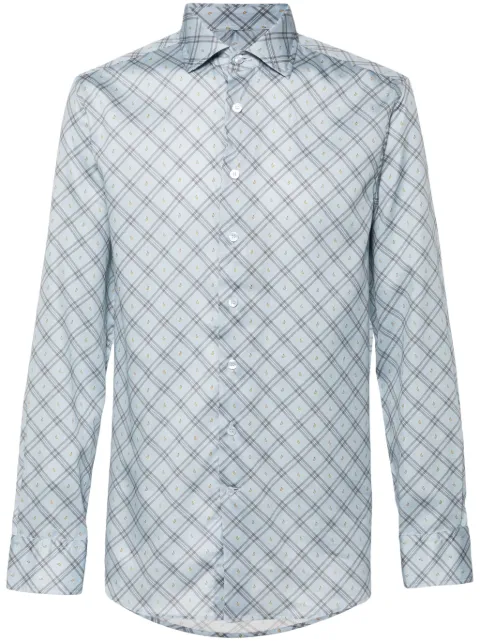 ETRO paisley-print checked shirt Blue MRIB000199SA5B1