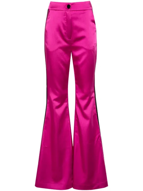 MITILIANE COUTURE side-appliqué flared trousers Pink 5942664546775